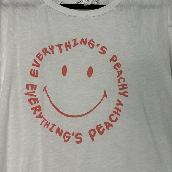Wildfox Everything’s Peachy Juliette Oversized Lightweight Graphic T-Shirt S - Picture 5 of 8